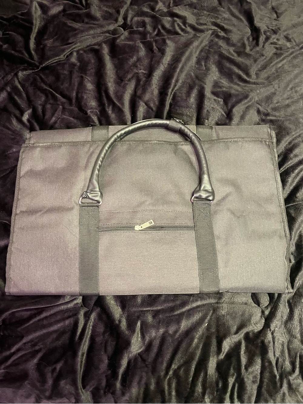 Black Men's Carryall Tote Bag - Minimal Design